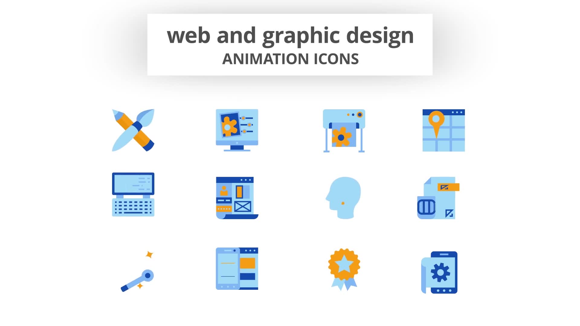 WEB & Graphic Design Animation Icons Videohive 28168507 After Effects Image 8