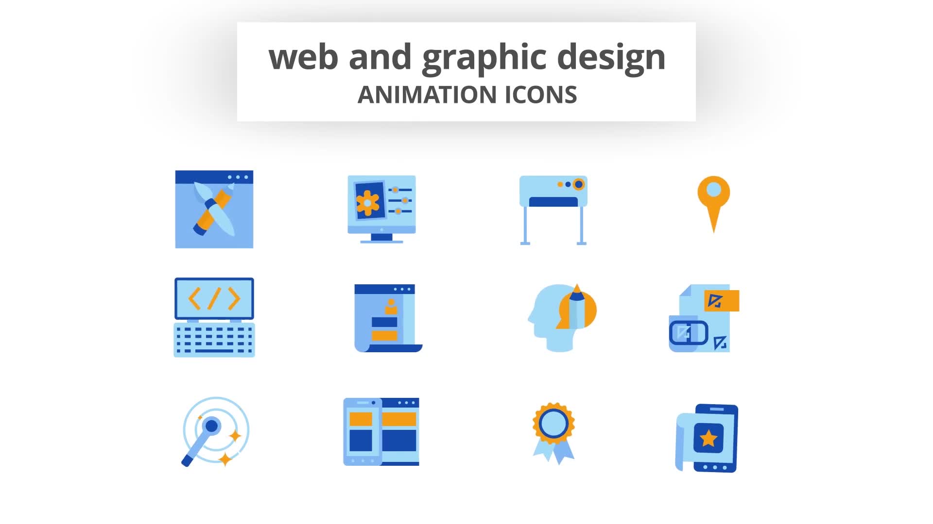 WEB & Graphic Design Animation Icons Videohive 28168507 After Effects Image 9