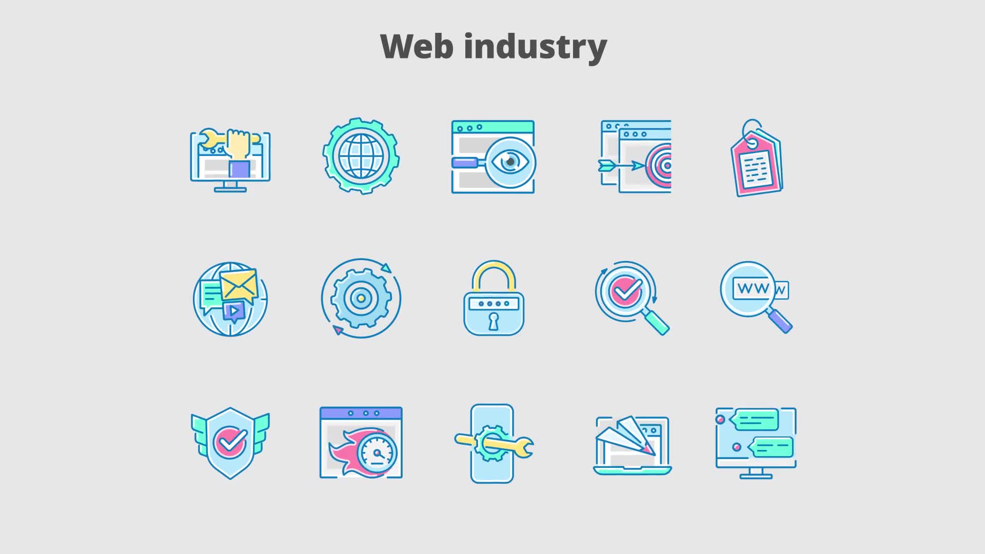 Web Industry Filled Outline Animated Icons Videohive 25653482 After Effects Image 10
