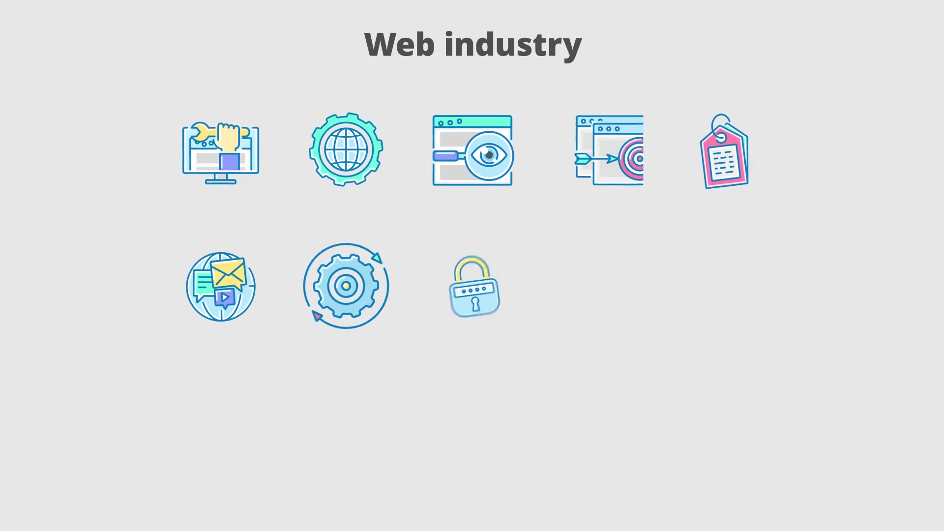 Web Industry Filled Outline Animated Icons Videohive 25653482 After Effects Image 5