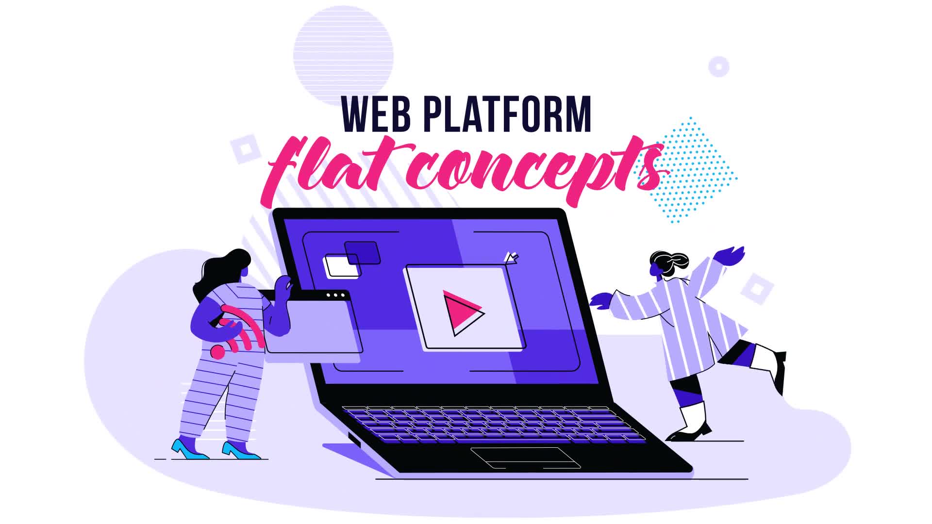 Web platform Flat Concept Videohive 28730472 After Effects Image 1