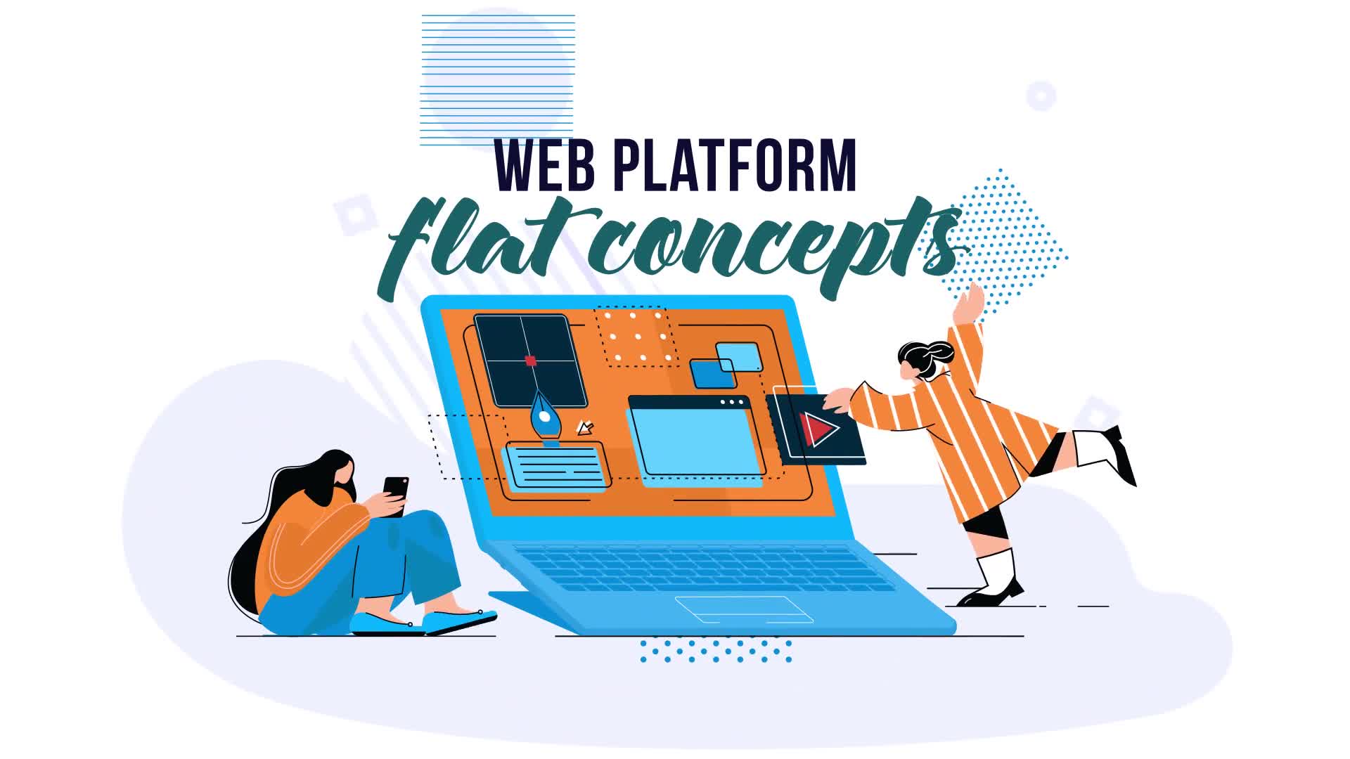 Web platform Flat Concept Videohive 28830308 After Effects Image 1