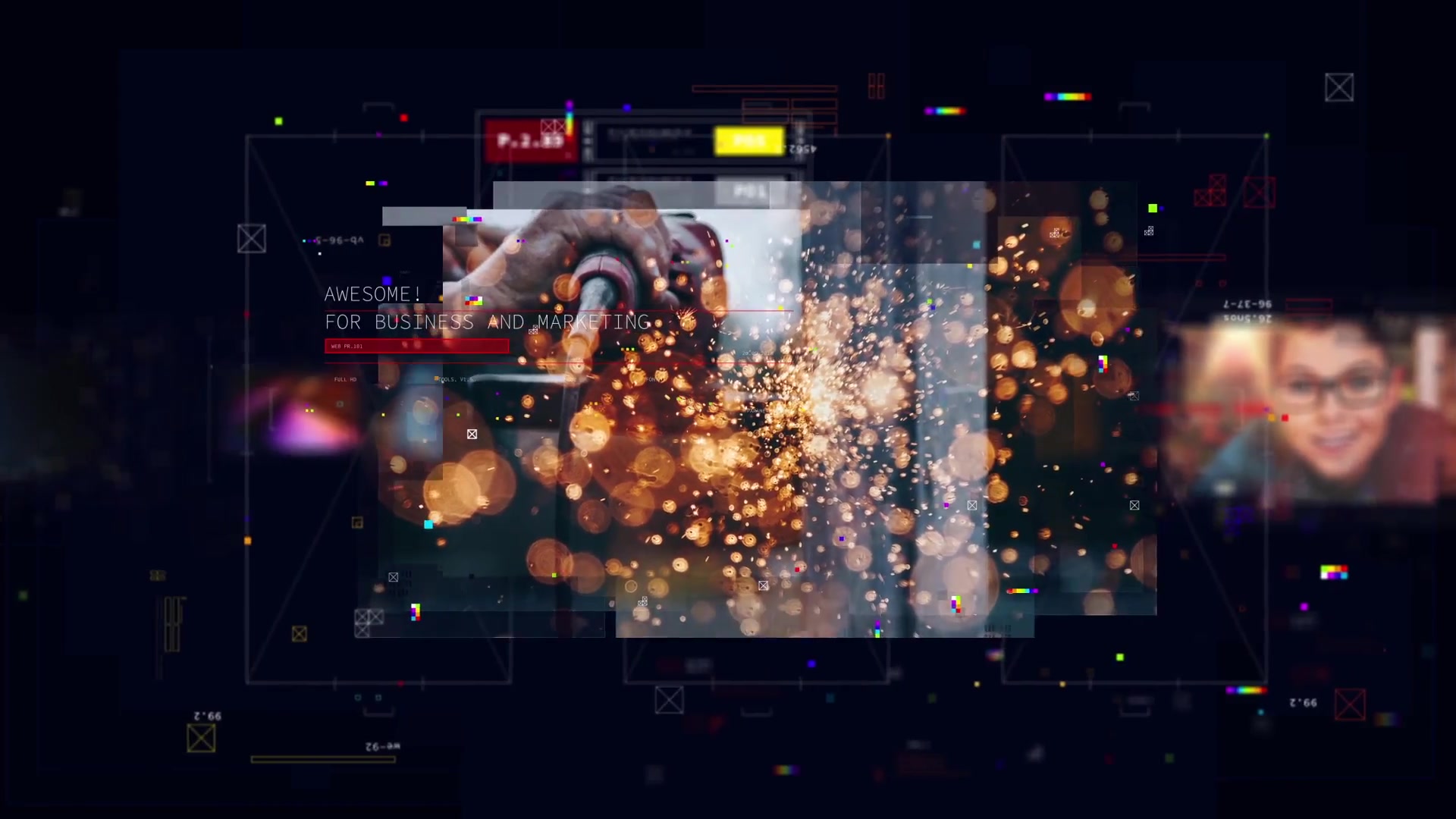 Web Presentation/ HUD Modern Slideshow/ 3D Sci Fi Glitch Intro/ Digital Parallax/ Hightech Interface Videohive 22954337 After Effects Image 9