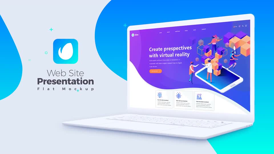 Website Presentation // Flat Mockup Videohive 23348869 After Effects Image 1