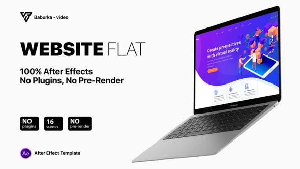 Website Presentation // Flat Mockup - Videohive 23348869 Download