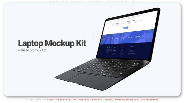 Website Promo. Laptop Mockup v1.2 - 32059533 Download Videohive