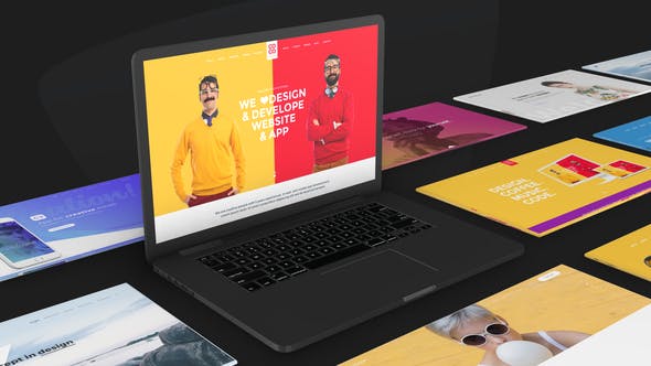 Website Promo On Macbook Device Animated Mockup - Videohive 22735071 Download