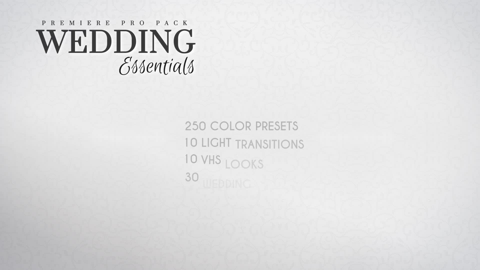Wedding Essentials Pack for Premiere Pro Videohive 28150015 Premiere Pro Image 1