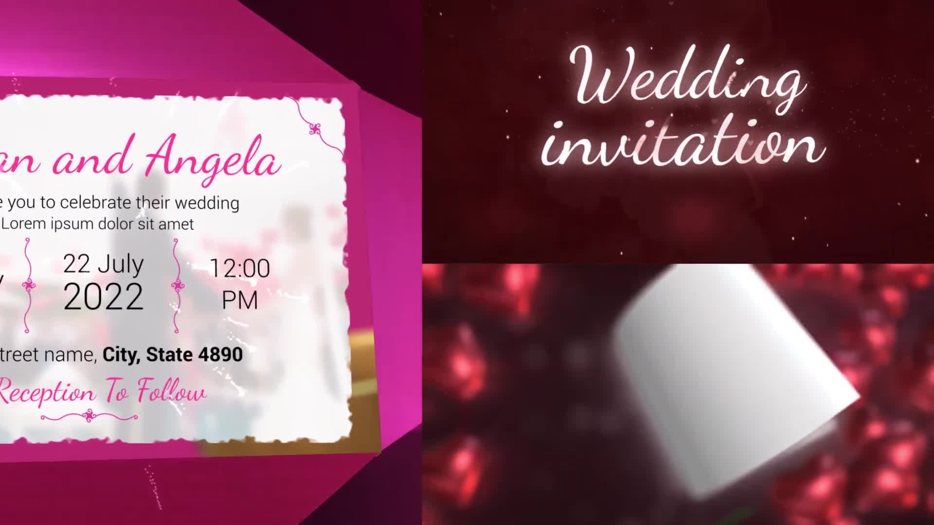 wedding invitation project for after effects videohive download