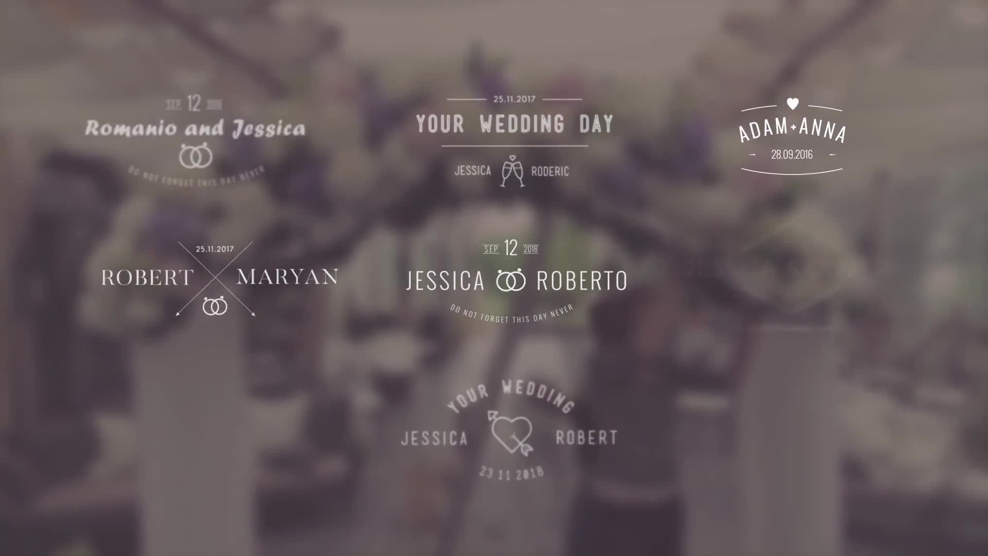 Wedding Titles Videohive 17123680 After Effects Image 2