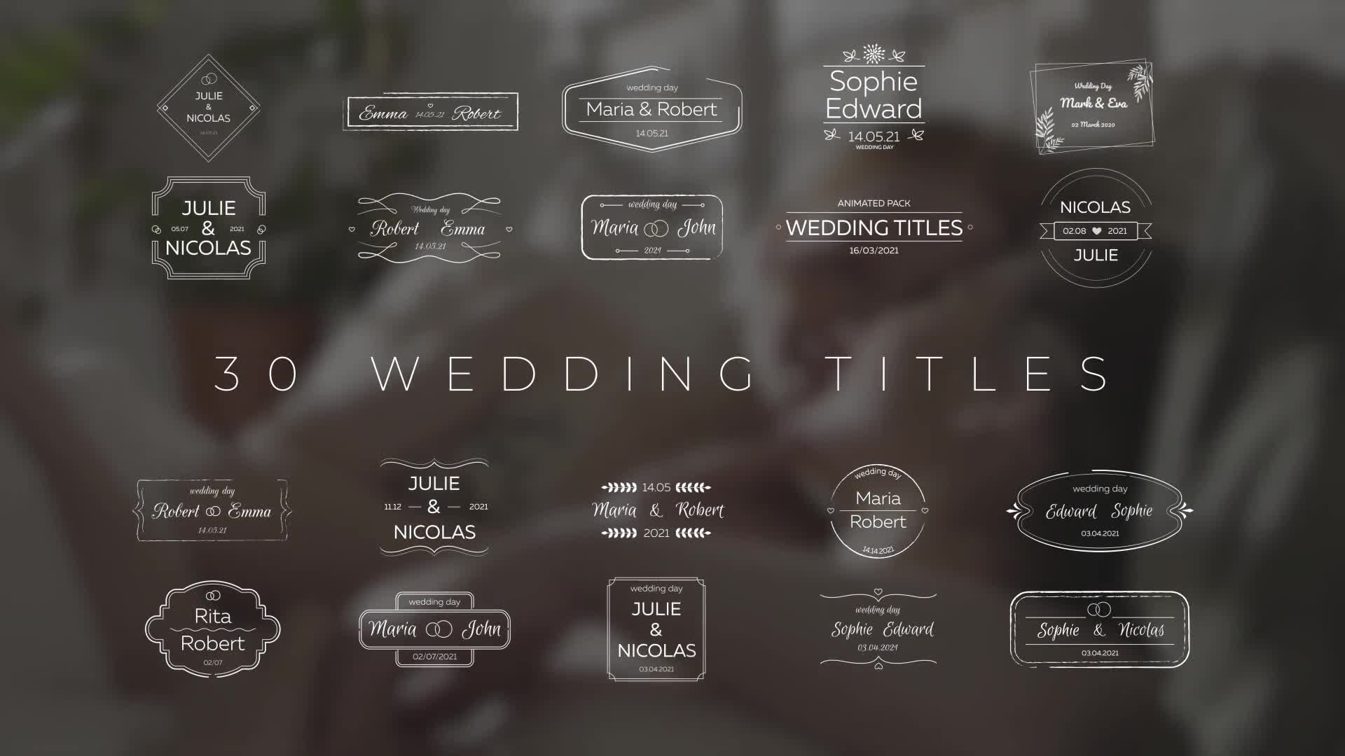 Wedding Titles Videohive 36969031 After Effects Image 1