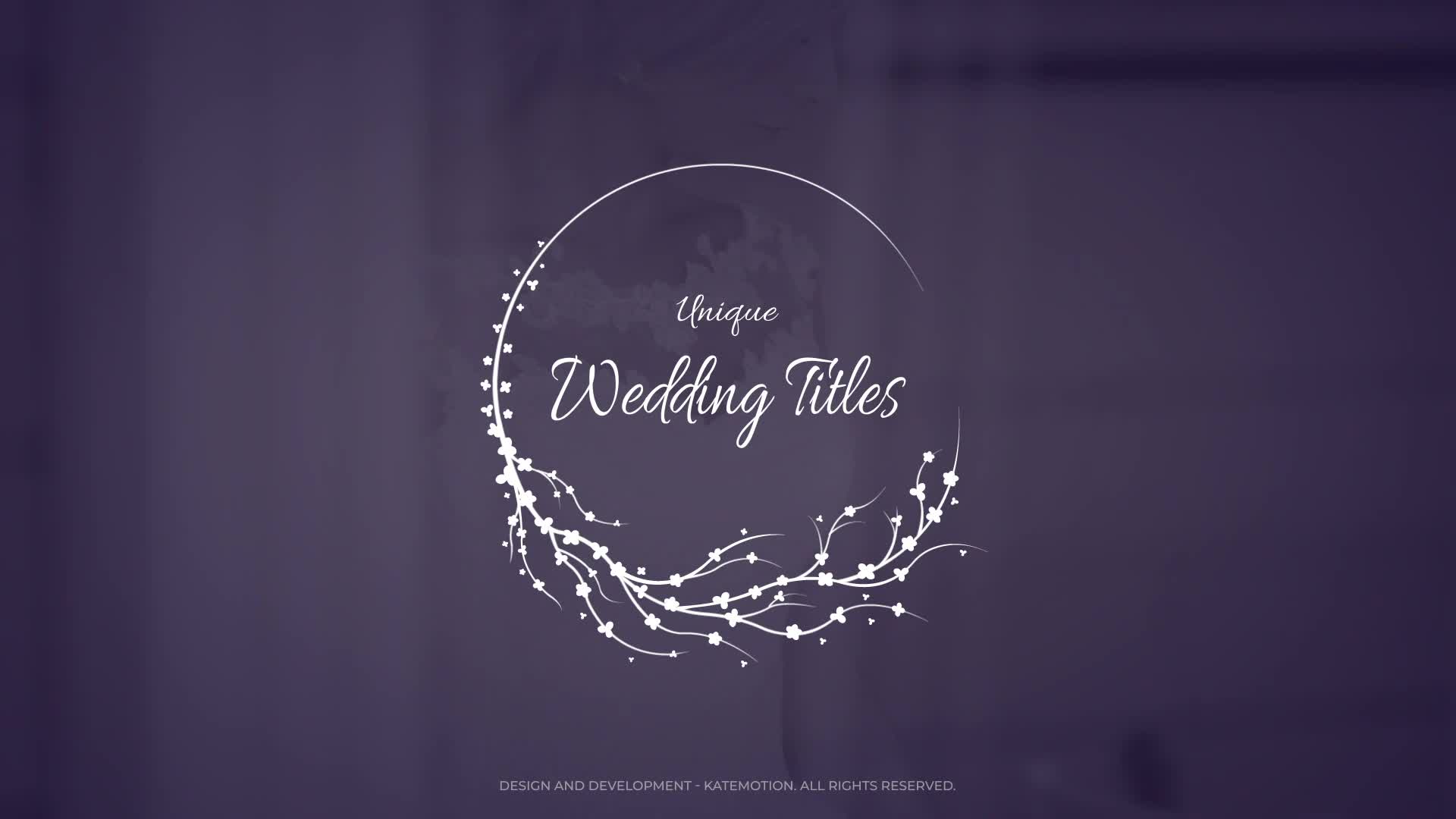 Wedding Titles | After Effects Videohive 33877770 After Effects Image 1
