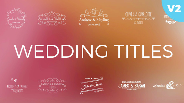 Wedding Titles - Download Videohive 13233377