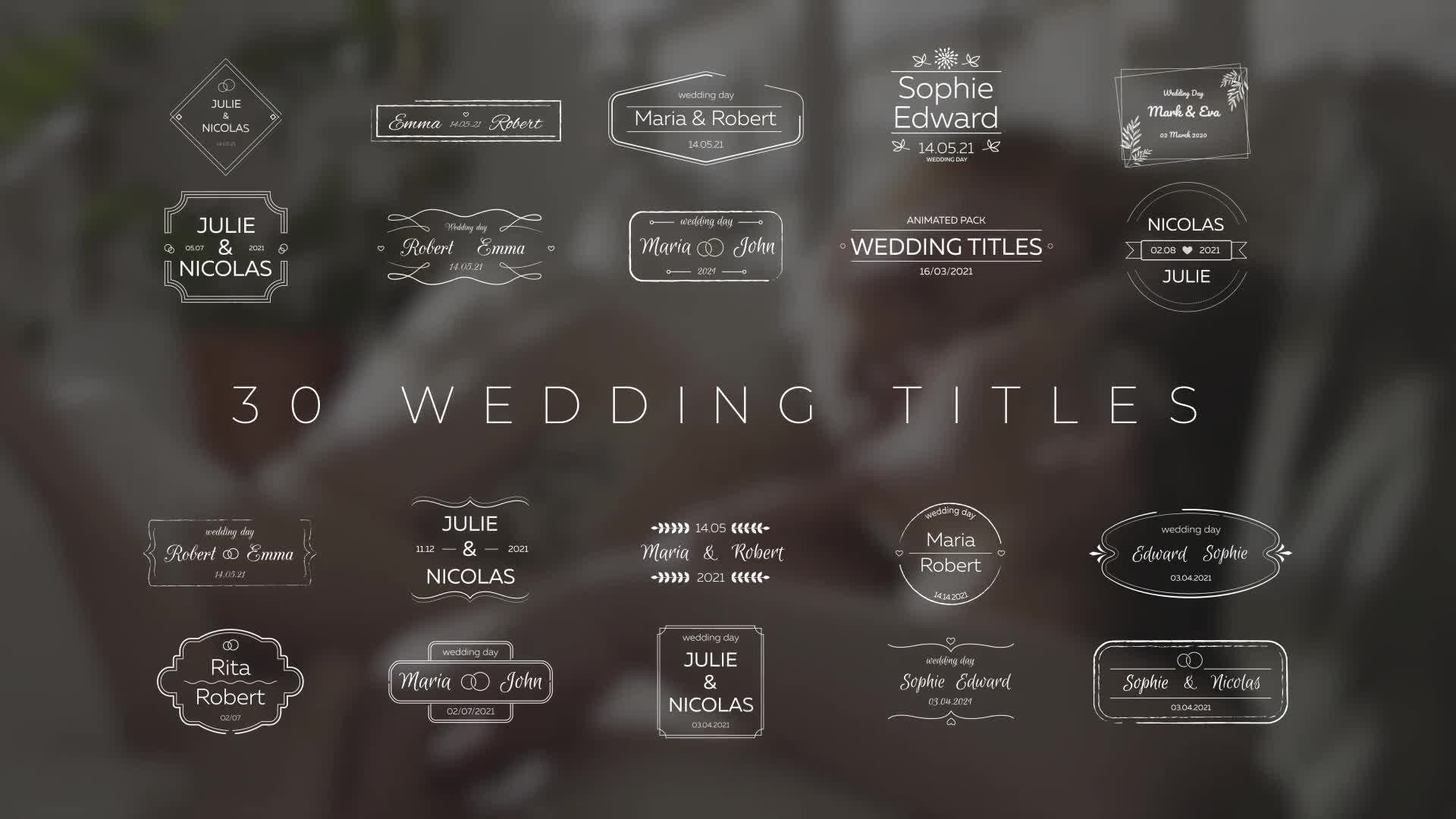 Wedding Titles MOGRT Videohive 37448532 Premiere Pro Image 1