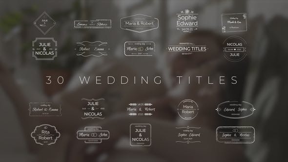 Wedding Titles MOGRT - Videohive 37448532 Download