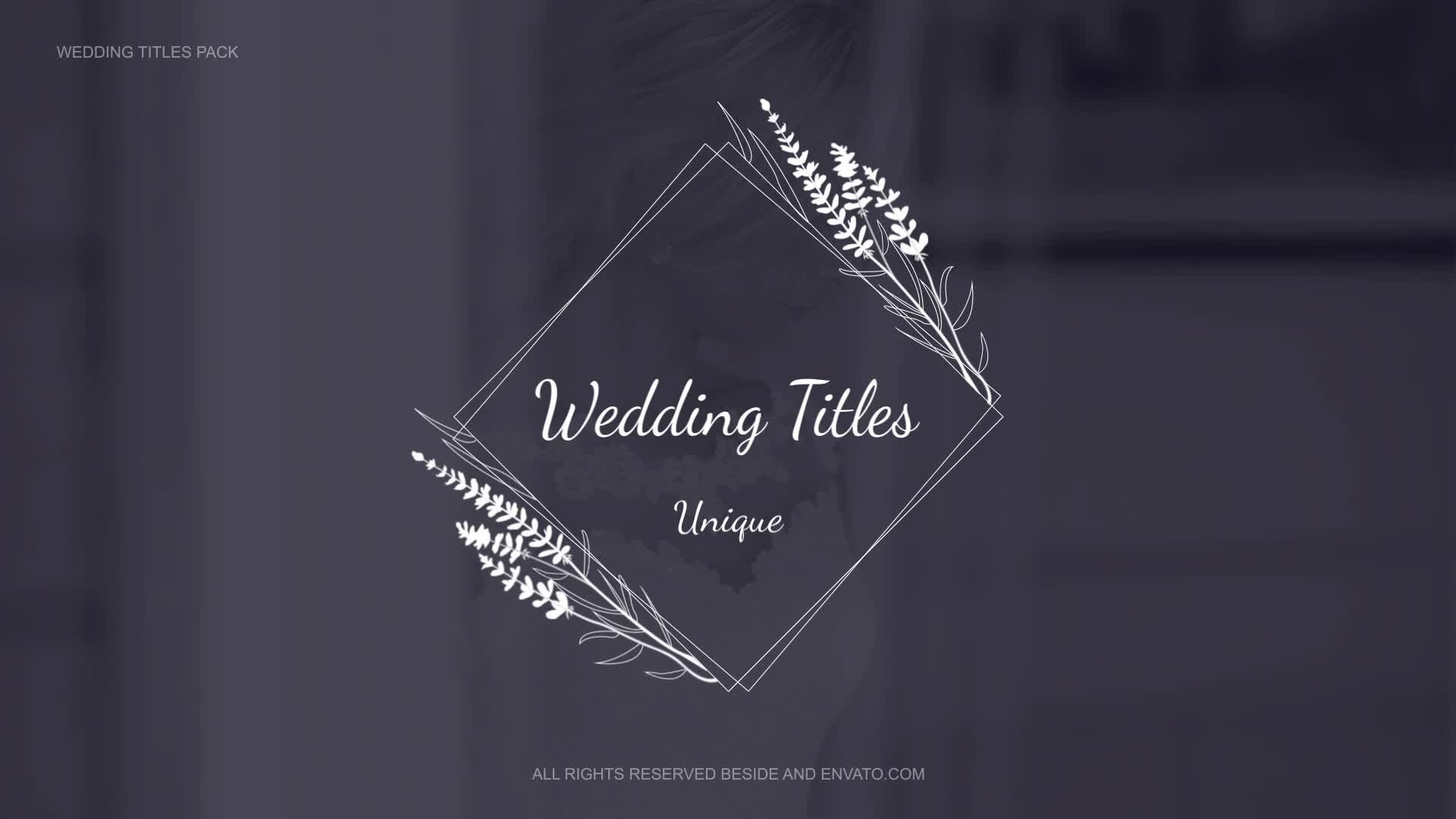 Wedding Titles Pack | AE Videohive 34487529 After Effects Image 1