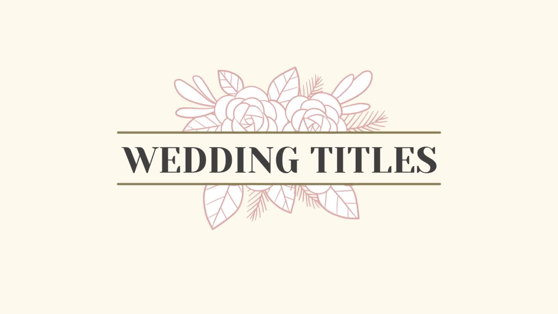 Wedding Titles Videohive 37122129 After Effects Image 1