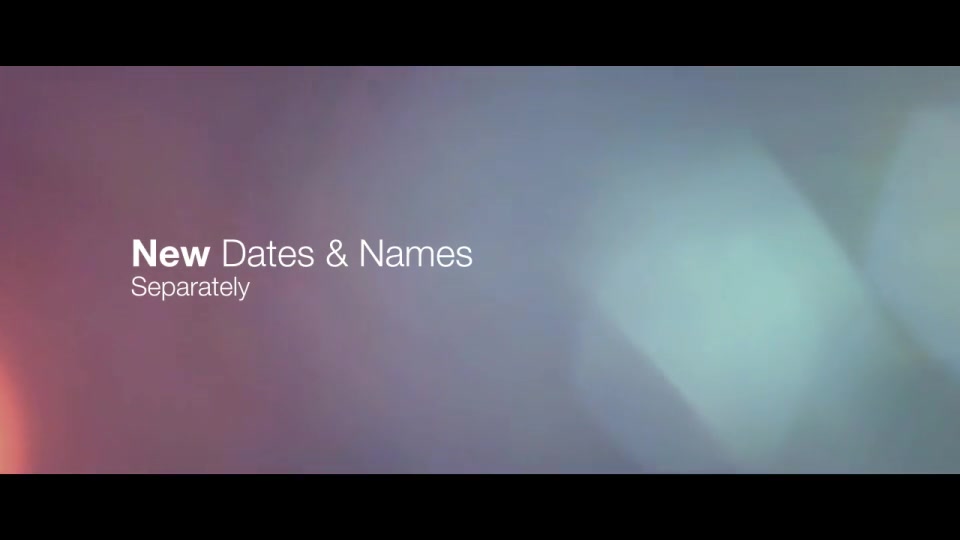 Wedding Typography Titles – Dates and Names - Download Videohive 8934703