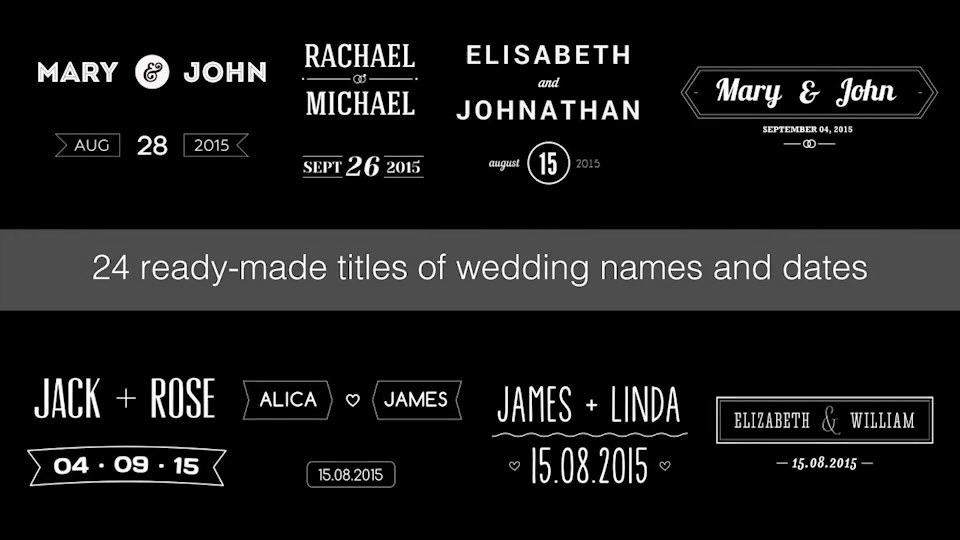 Wedding Typography Titles – Version 2 - Download Videohive 10707977