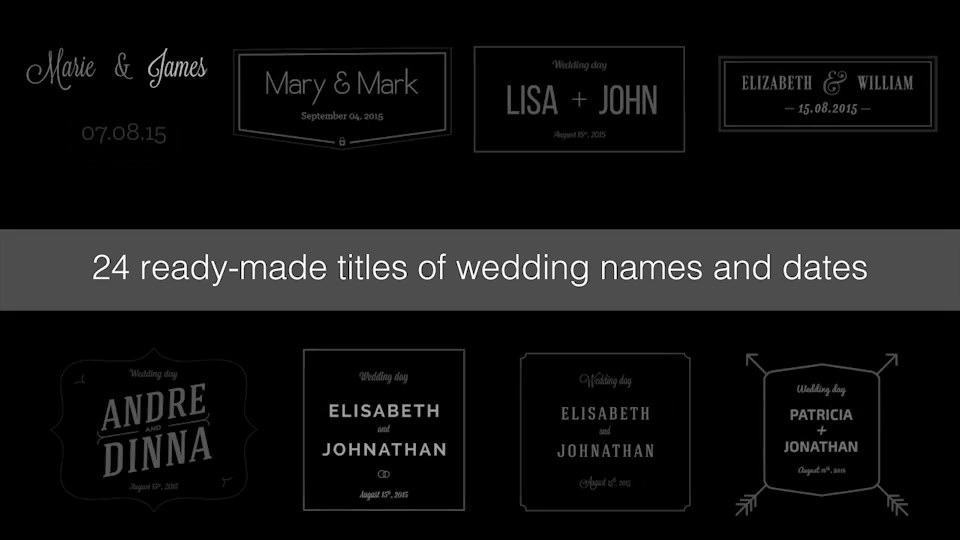 Wedding Typography Titles – Version 2 - Download Videohive 10707977