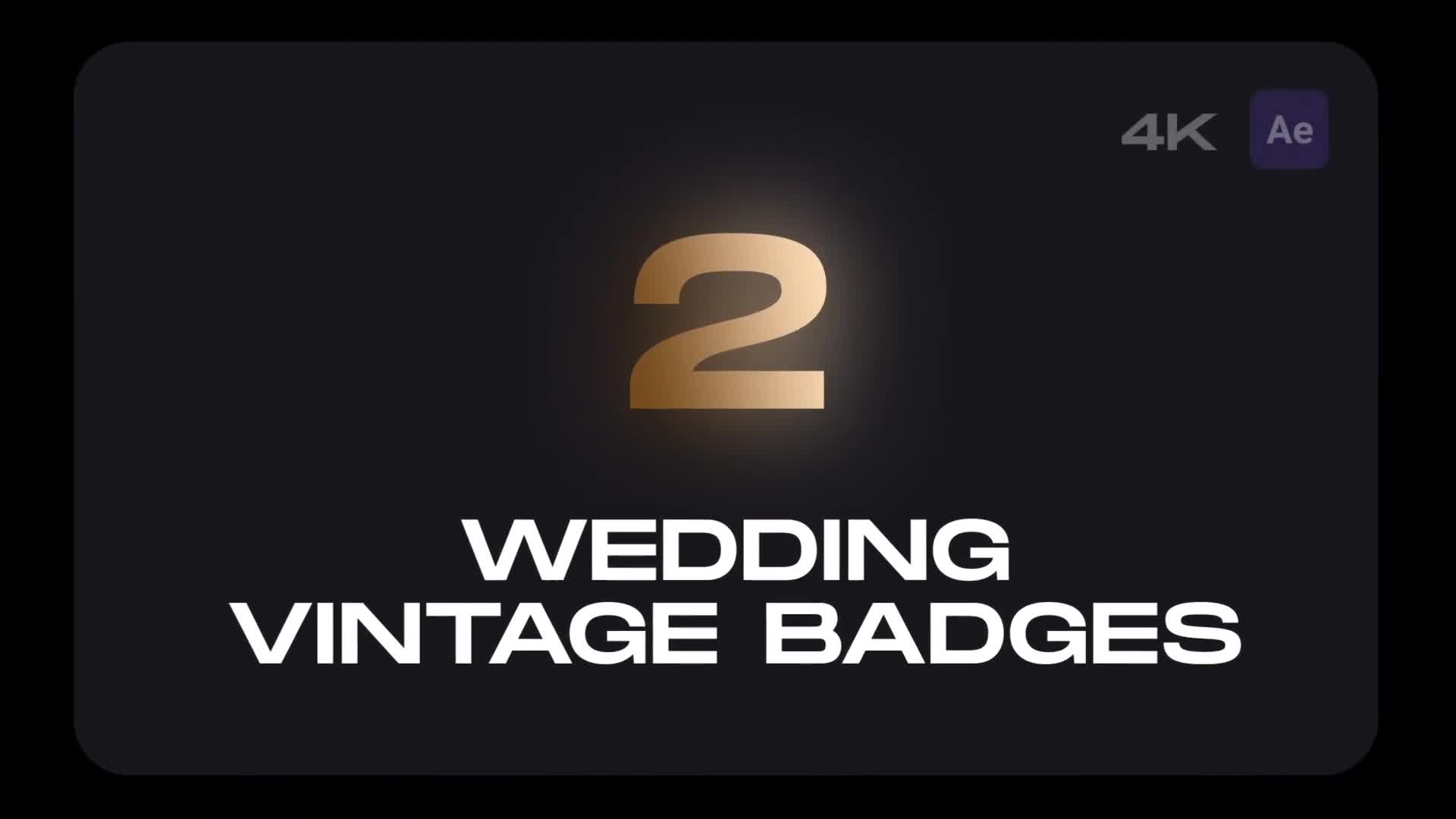 Wedding Vintage Badges Videohive 32935734 After Effects Image 1