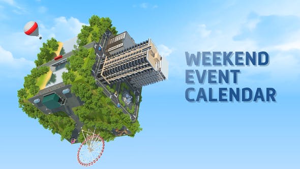 Weekend Event Calendar - Download 23848775 Videohive