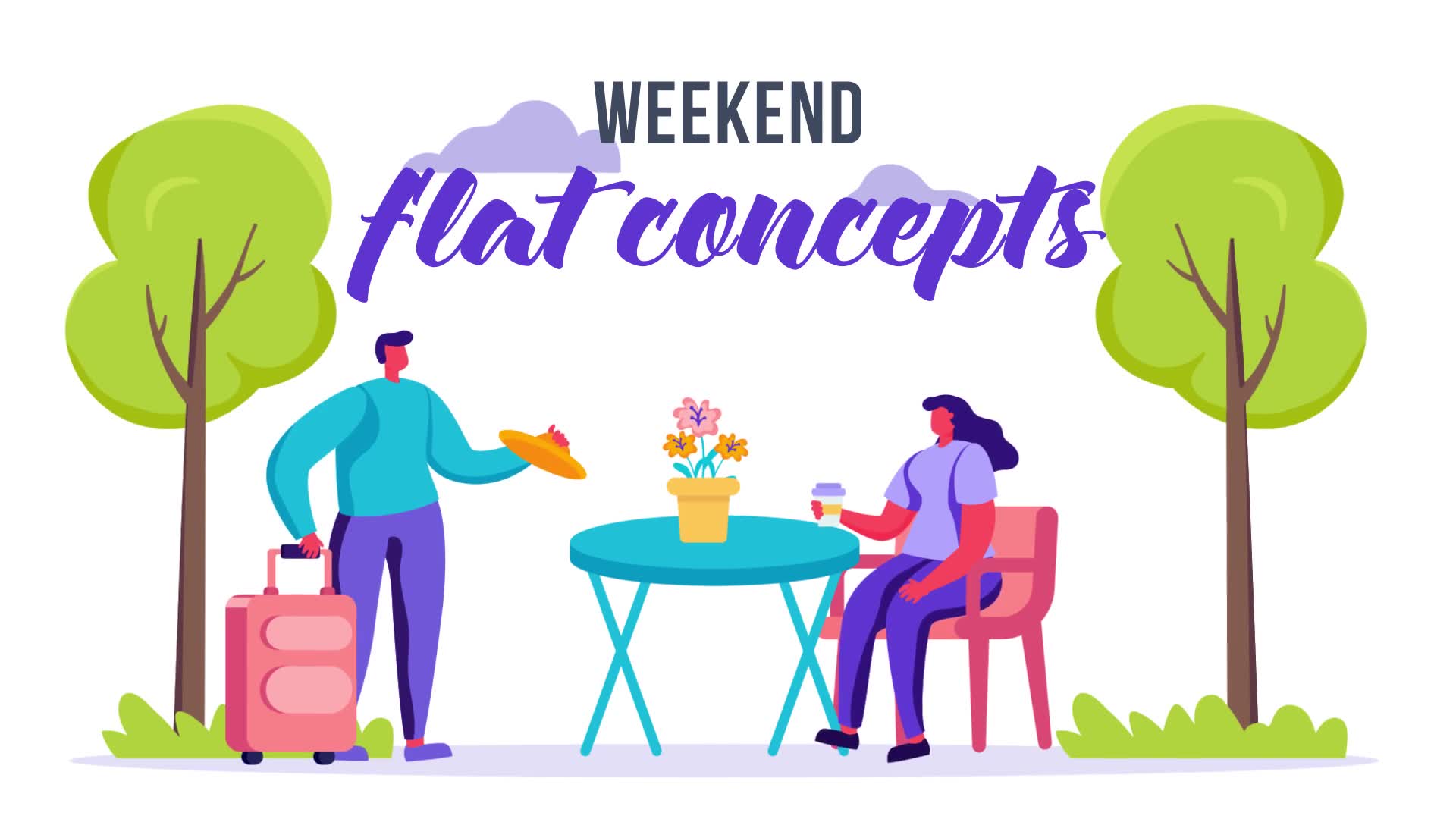Weekend Flat Concept Videohive 33544909 After Effects Image 2
