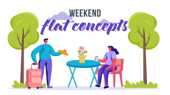 Weekend Flat Concept - Videohive Download 33544909