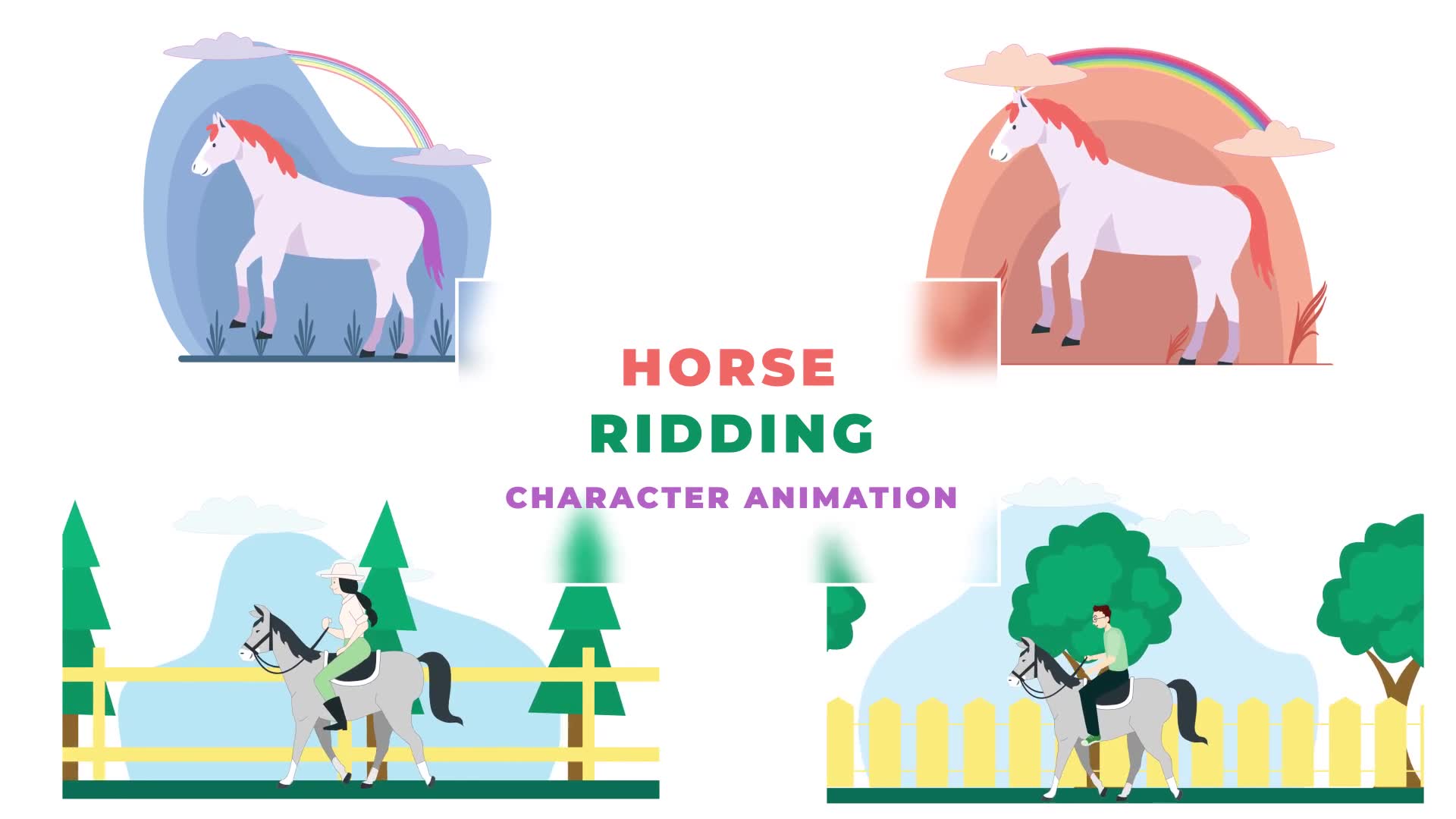 Weekend Horse Riding Animation Videohive 38960060 After Effects Image 2