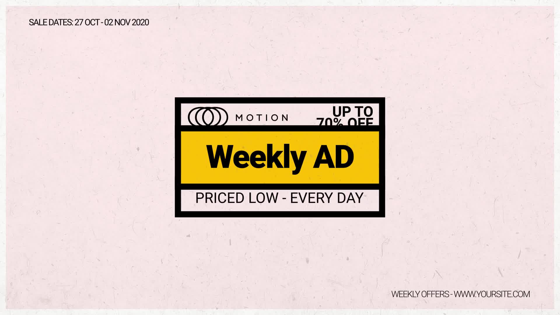 Weekly Ad Food Online Promo Videohive 28882684 After Effects Image 1