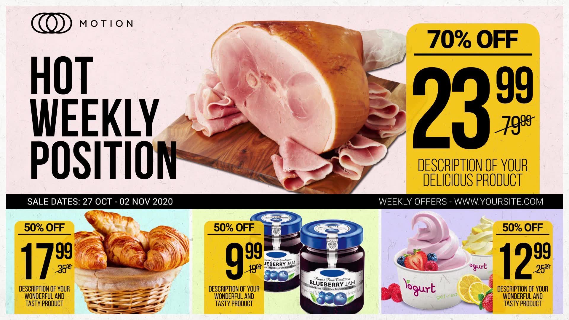 Weekly Ad Food Online Promo Videohive 28882684 After Effects Image 3