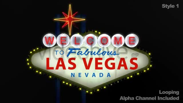 Welcome to the Fabulous Las Vegas Sign + Alpha  Videohive 859785 Stock Footage Image 1