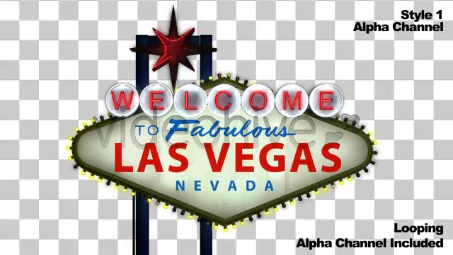 Welcome to the Fabulous Las Vegas Sign + Alpha  Videohive 859785 Stock Footage Image 7