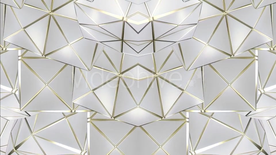 White Cubes With Gold Lines - Download Videohive 20825807