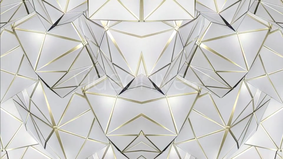 White Cubes With Gold Lines - Download Videohive 20825807