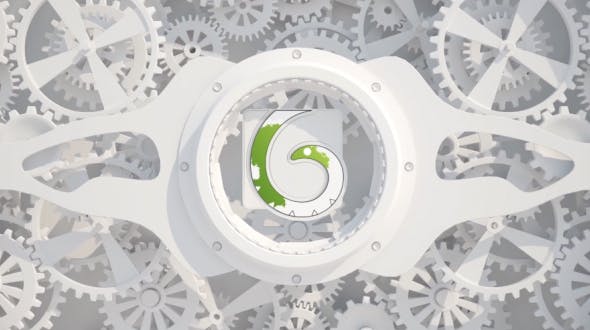 White Gears Logo - Videohive Download 20118789