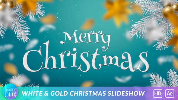 White & Gold Christmas Slideshow - 22835869 Videohive Download