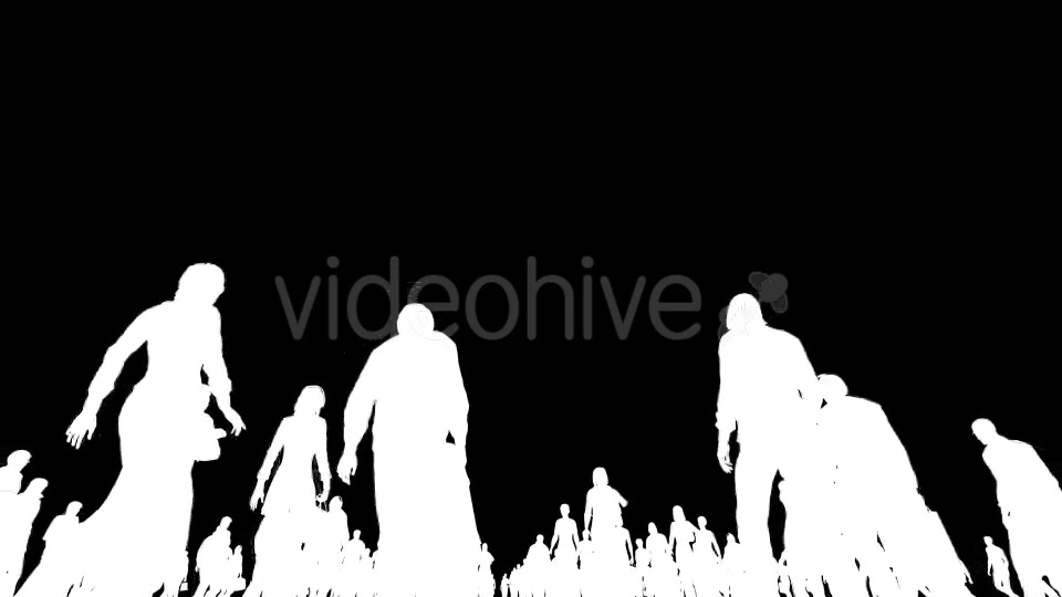 White Silhouettes of People Walking - Download Videohive 20810104