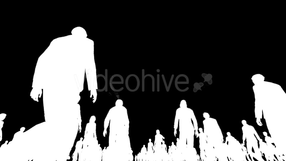 White Silhouettes of People Walking - Download Videohive 20810104