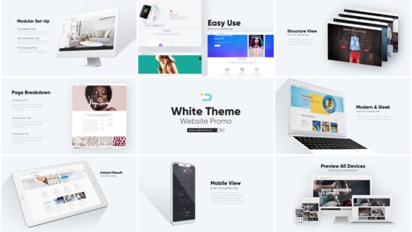 White Theme Website Promo - Download 21635864 Videohive