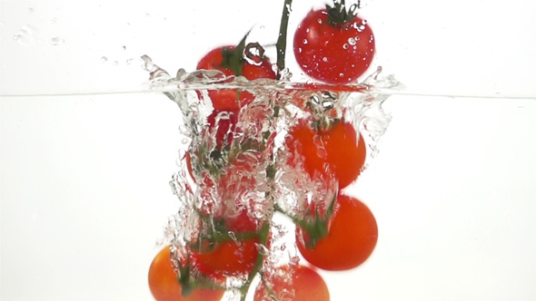 Whole Tomatoes Falling Through Water. - Download Videohive 19450525