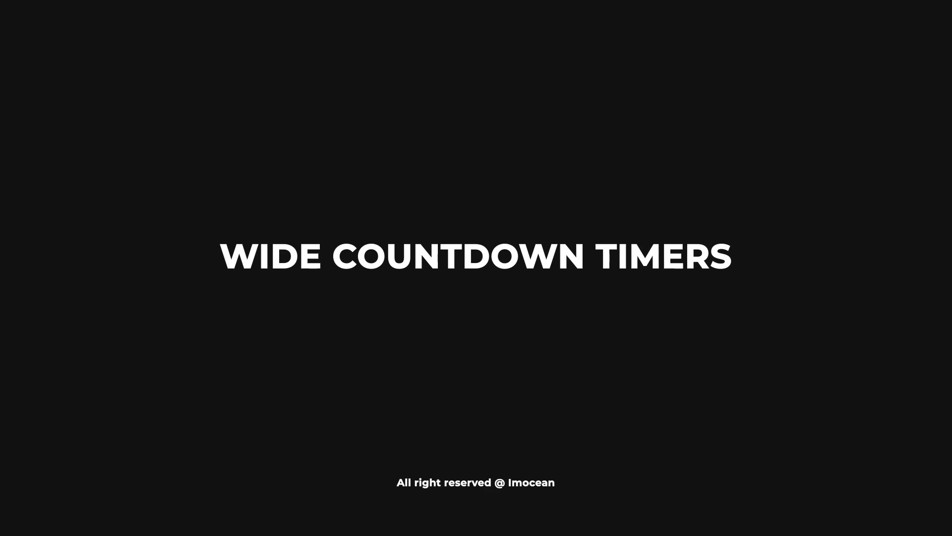 Wide Countdown Timers Videohive 41559877 After Effects Image 11