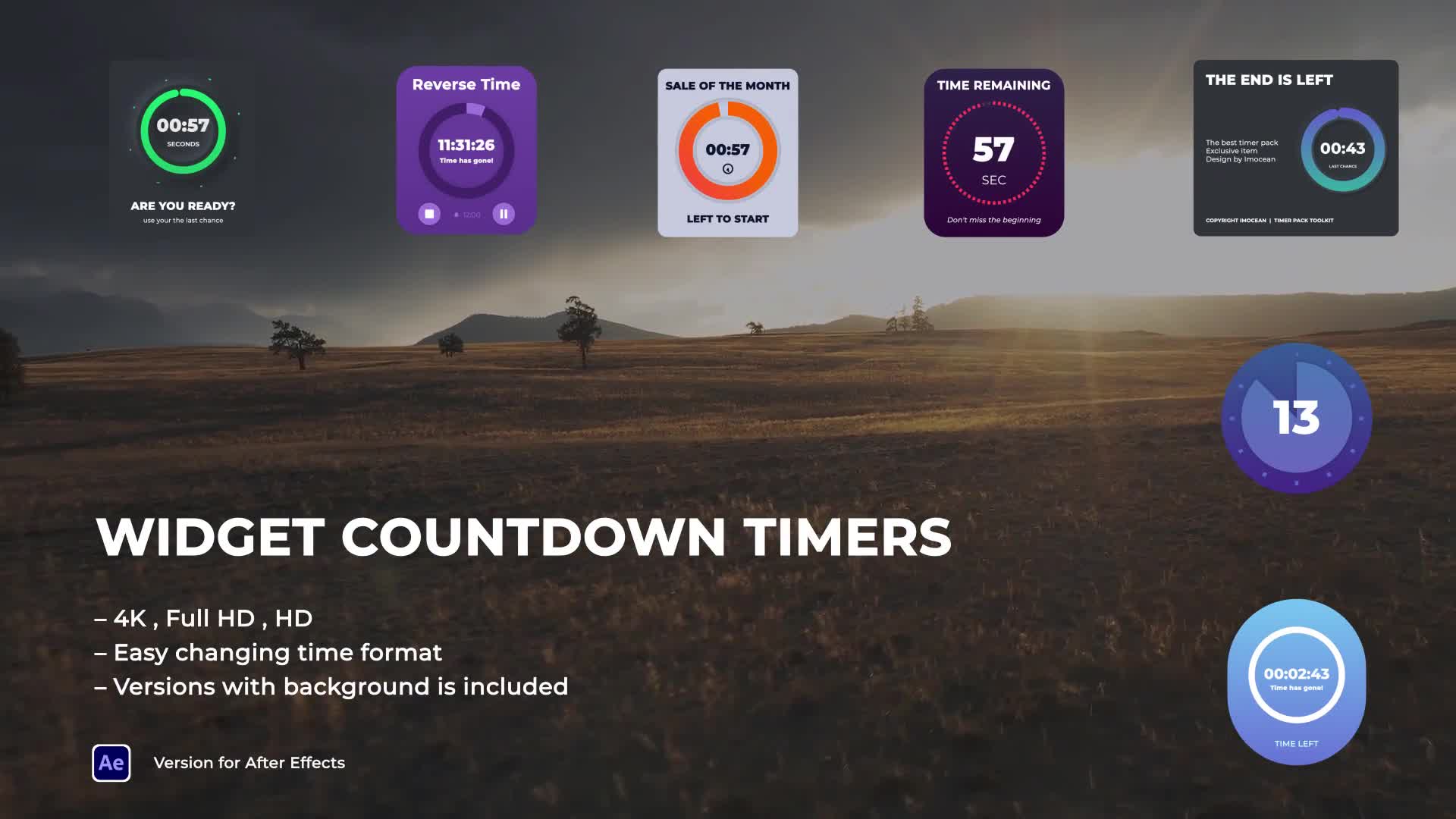 Widget Countdown Timers Videohive 38434621 After Effects Image 1
