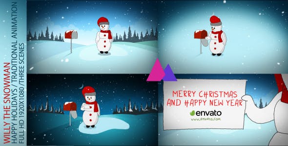 Willy the Snowman Happy Holidays - Videohive Download 13966144