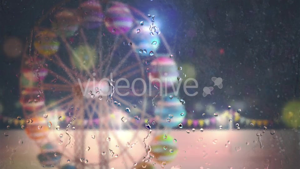 Window View Of Ferris Wheel In The Rain - Download Videohive 20238309