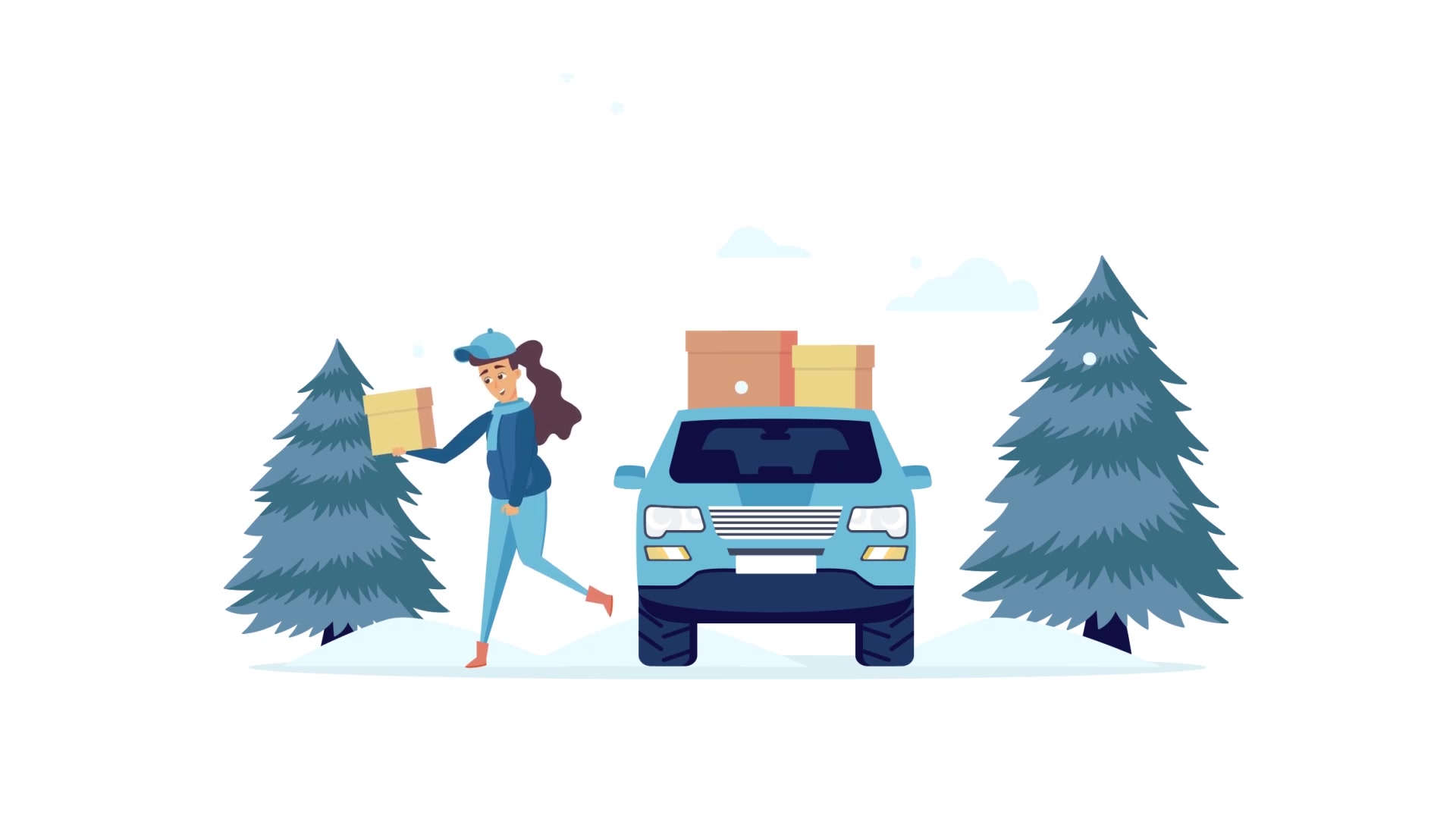 Winter delivery Scene Situation Videohive 29247029 After Effects Image 12