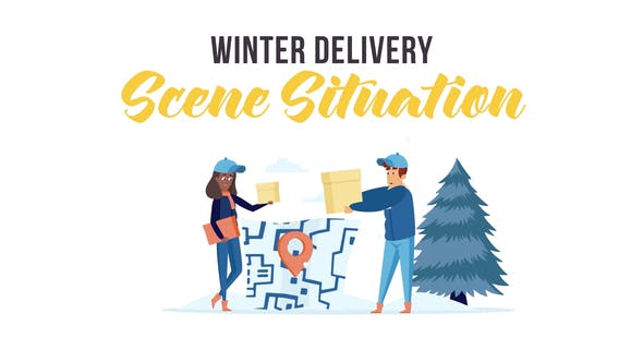 Winter delivery Scene Situation - Download Videohive 29247029