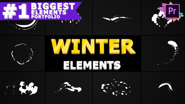 Winter Elements Pack | Premiere Pro MOGRT - Download Videohive 29593461