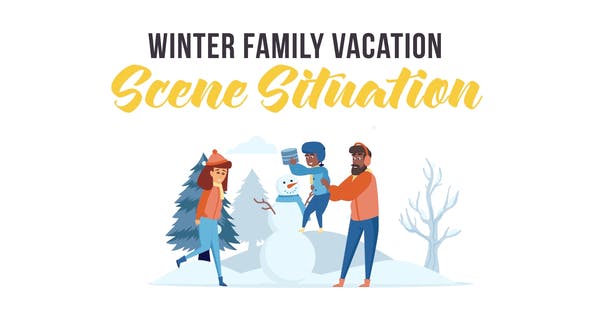Winter family vacation Scene Situation - Videohive Download 29247051