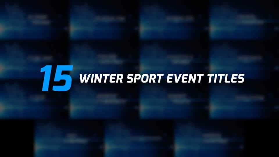 Winter Games Event Titles 4K - Download Videohive 21332924
